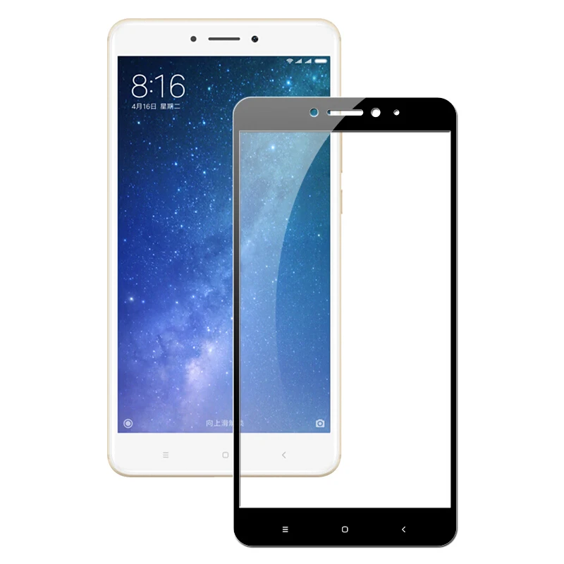 Black Для xiaomi mi max 2 Защита экрана из закаленного стекла Mofi для xiaomi mi max 2 пленка из закаленного стекла для полного покрытия max2 max 2 стекло 6,44 - Цвет: Black