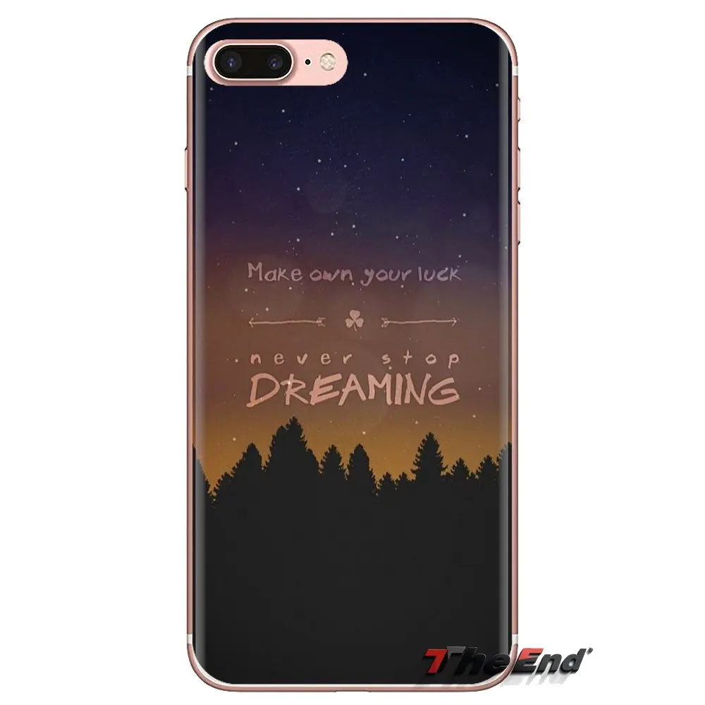 Never Stop Dreaming Life quotes Phone Cover Housing For Xiaomi Mi4 Mi5 Mi5S Mi6 Mi A1 A2 5X 6X 8 9 Lite SE Pro Max Mix 2 3 2S |