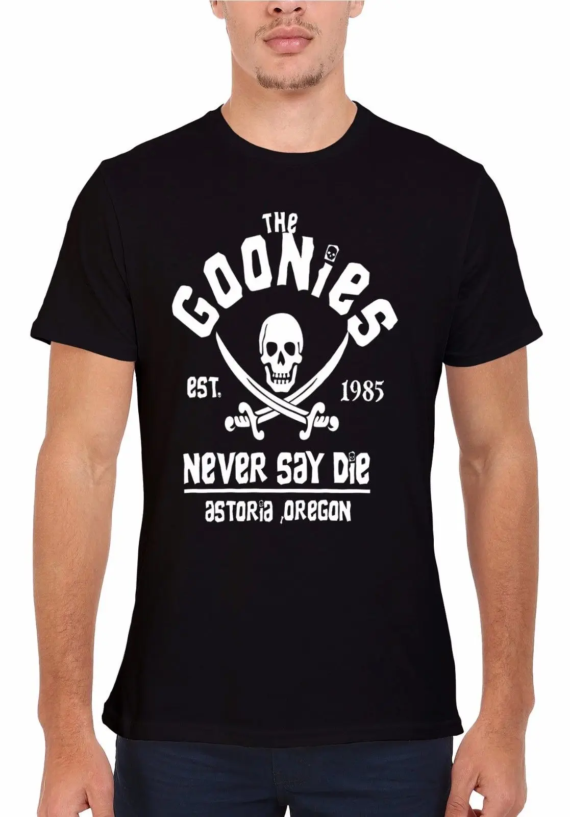 Distressed The Goonies Never Say Die мужская и женская жилетка топ унисекс футболка новинка 1817