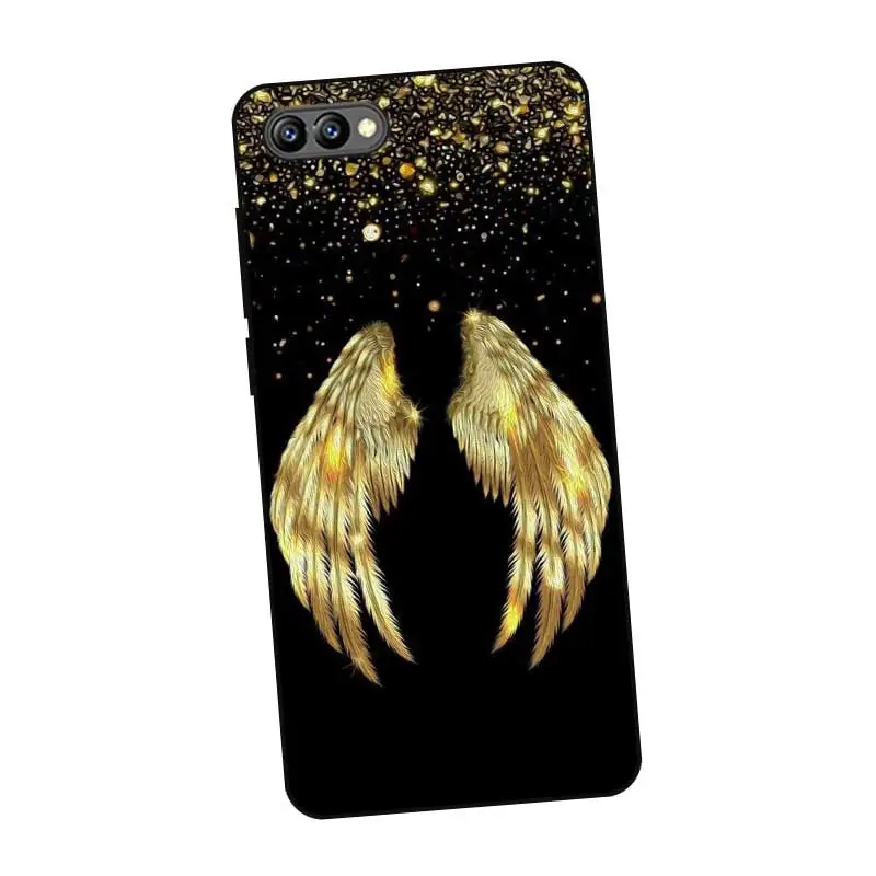 N467 крыло Черный силиконовый чехол для huawei Honor 8C 8X9 10 20i V10 V20 Note10 Max Lite Magic2 |