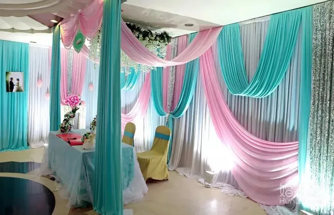 Экспресс Бесплатная доставка Новый дизайн Тиффани синий свадебный фон занавеска