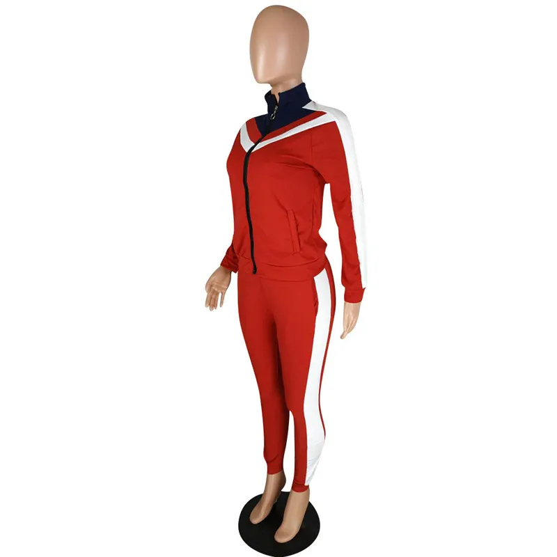 Сексуальный комплект из двух предметов осенние наряды спортивный костюм для