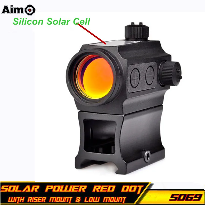 Aim-O Holosun охотничий прицел в красный горошек с креплением на подъеме и низким креплением Красный лазерный прицел в красный горошек Holosun AO5069