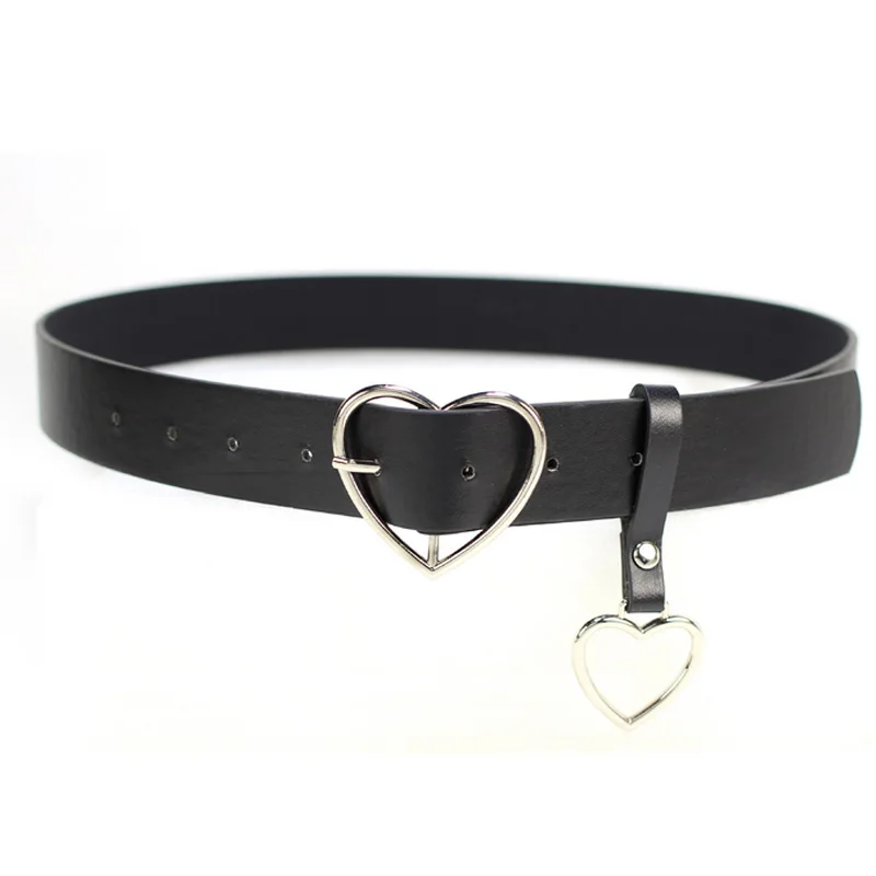 Женский ремень унисекс с металлическим кольцом дизайнерский в стиле панк