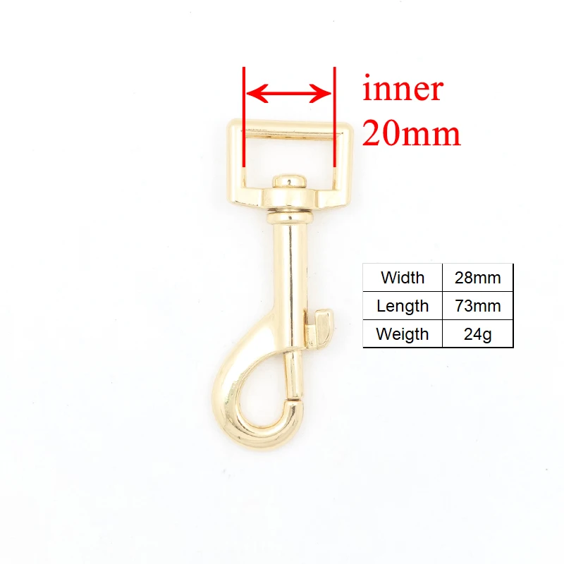 

100pcs/lot Metal dog Clasp Kirsite buckle for 20mm webbing DIY Dog Leash parts top quality 360 Swivel Trigger Snap Hook PK20J02