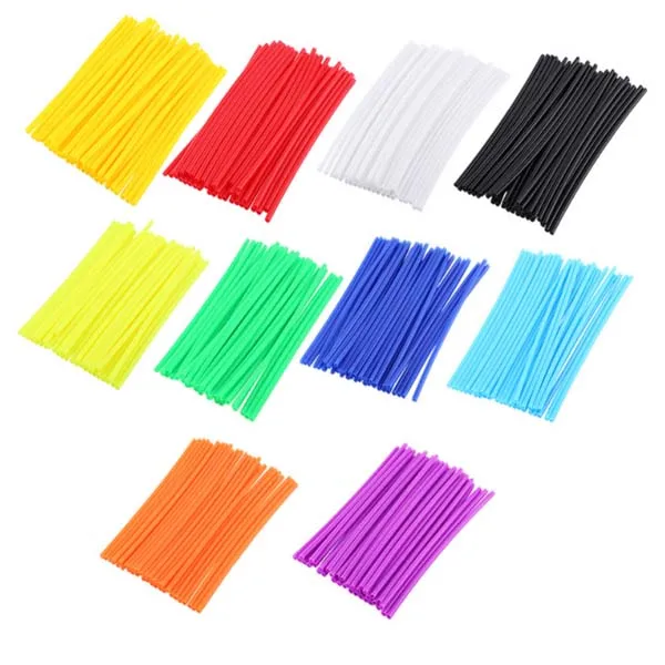 36 шт./лот колеса протектор спиц Красочные мотокросса диски шкуры Чехлы для