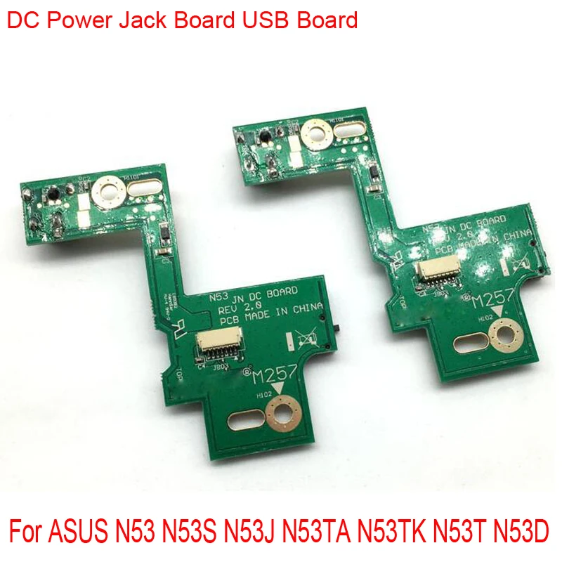 Для ASUS N53SV N53 N53S N53J N53TA N53TK N53SM N53DA N53SL N53SN N53JG N53JN N53JF N53JQ DC Мощность Джек переключатель зарядная Плата USB