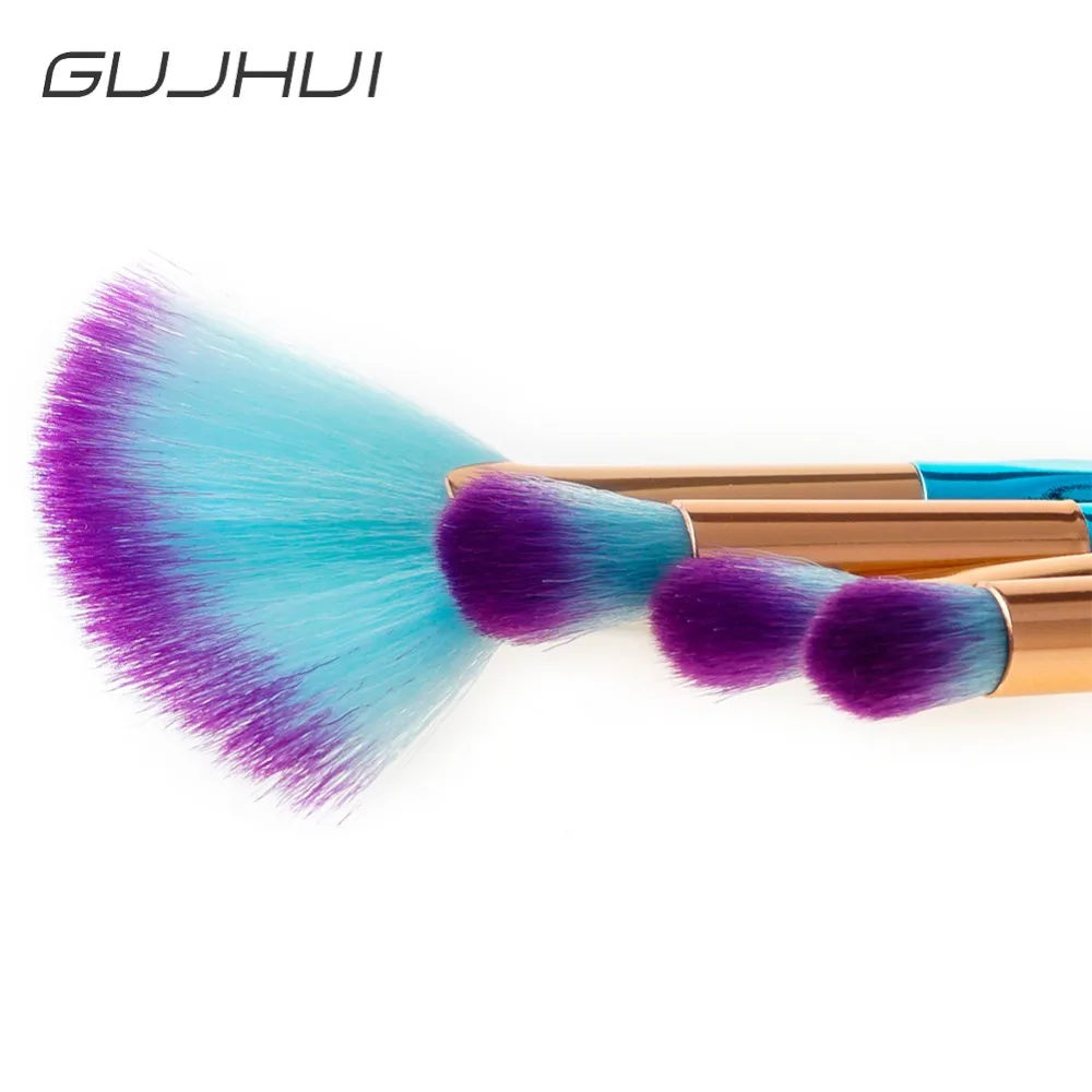 Новинка 4 предмета в комплекте со стразами синего цвета глаз набор кистей для