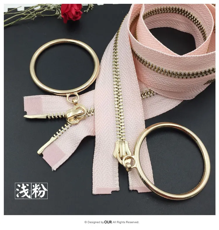 5 # металлическая молния с двойными слайдерами кольцевой съемник для пуховиков