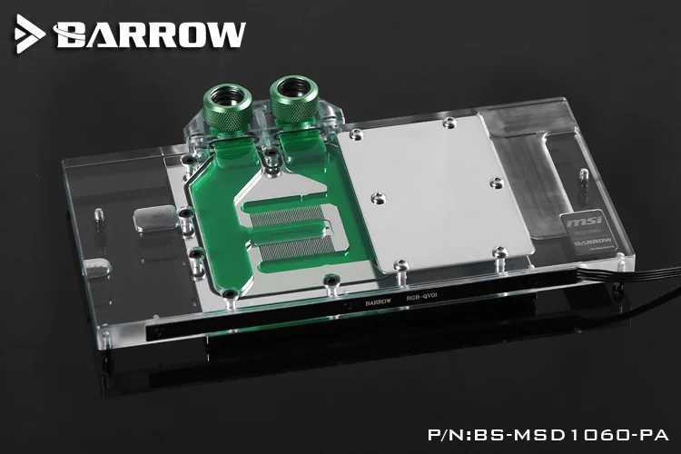 Курган полное покрытие Графика карты блок использовать для MSI gtx1060 6 г Duke Темный