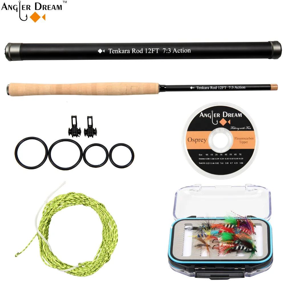 Телескопическая удочка Tenkara 12 футов 30T Удочка из углеродного волокна для ловли