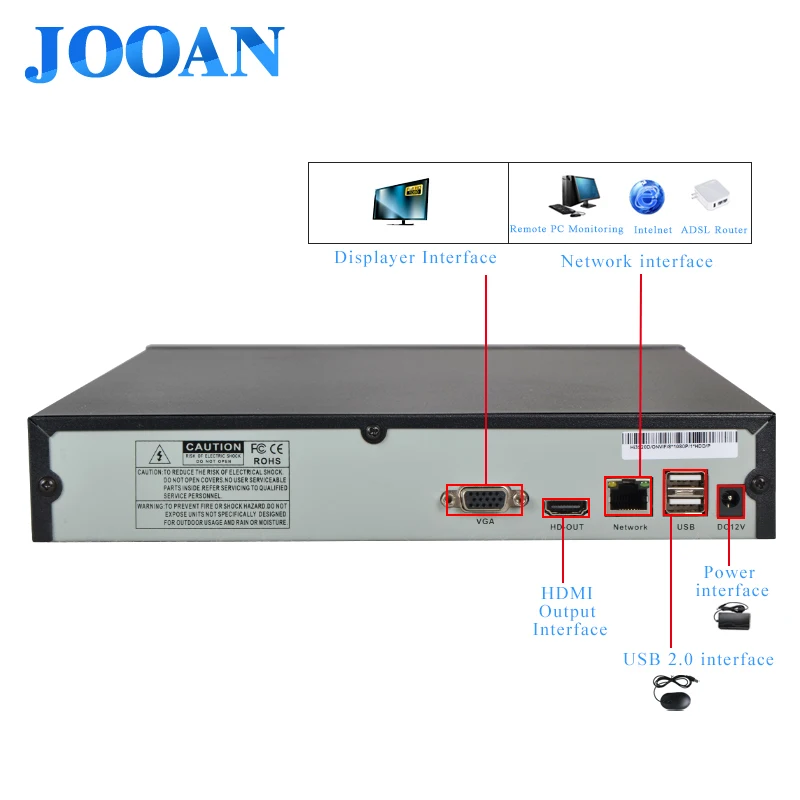 Jooan 4CH/8CH ONVIF 1080 P CCTV NVR Системы Рекордеры для видеонаблюдения ip-камер | Безопасность