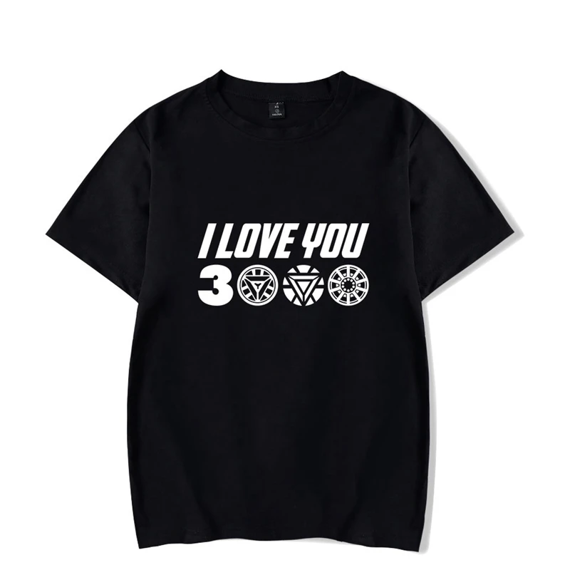Мужская/Женская футболка из смешанного хлопка I Love You 3000 раз модная летняя уличная
