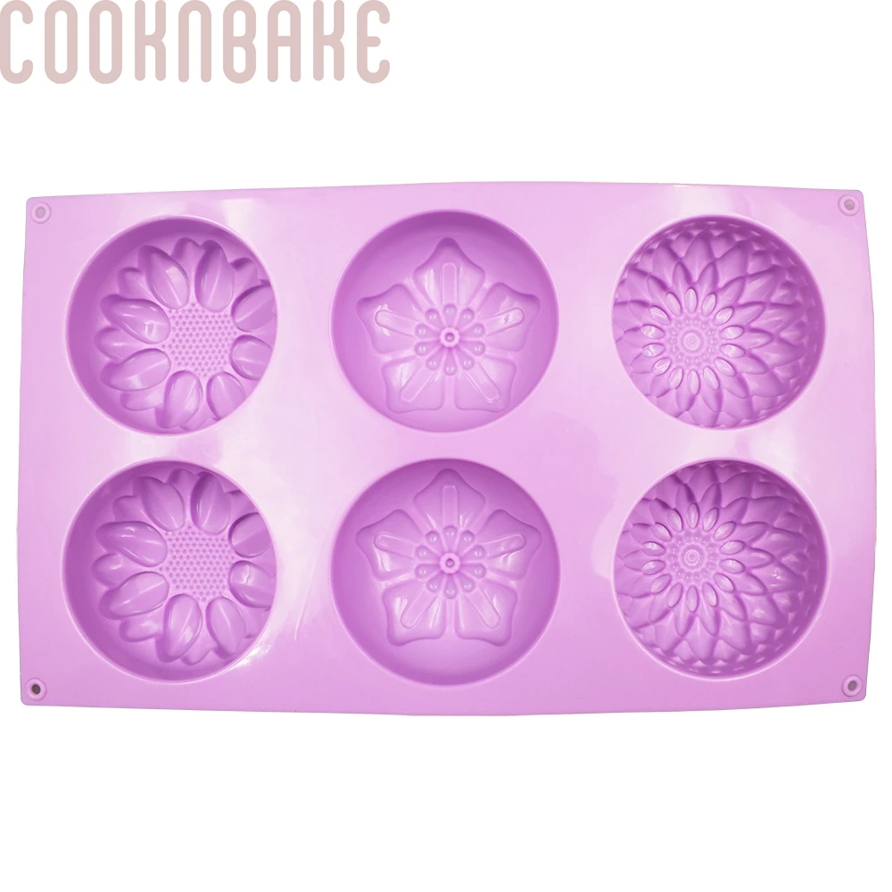COOKNBAKE DIY три вида цветов Силиконовые мыло в виде пчелиных сот форма для желе CDSM-639