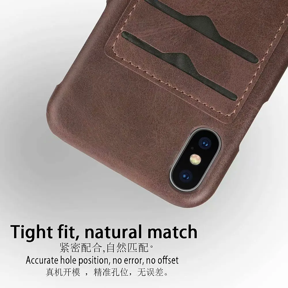 FLYKYLIN Case For iphone XS Max Phone Cases Apple X XR 6S 6 7 8 Plus Back Cover Retro Credit Card Coque Leather Capa |
