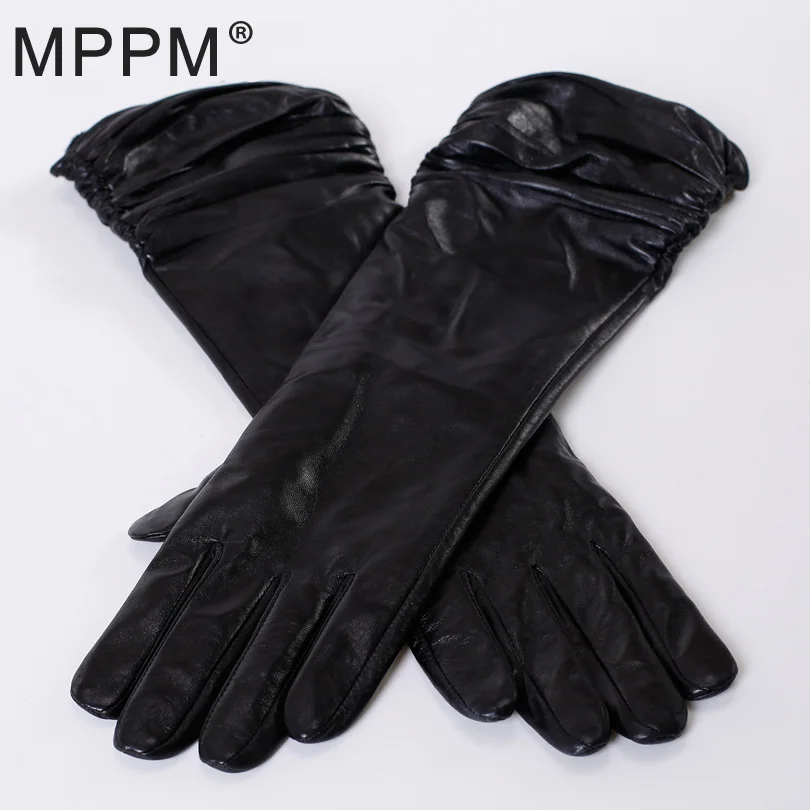 Перчатки MPPM из натуральной овечьей кожи женские кожаные перчатки высокого
