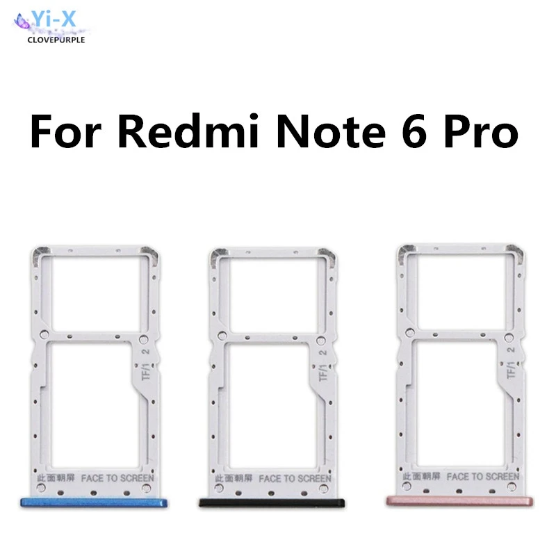 

10X Новый держатель для sim-карты для Xiaomi Redmi Note 6/Note6 Pro лоток со слотом для сим-карты держатель адаптера