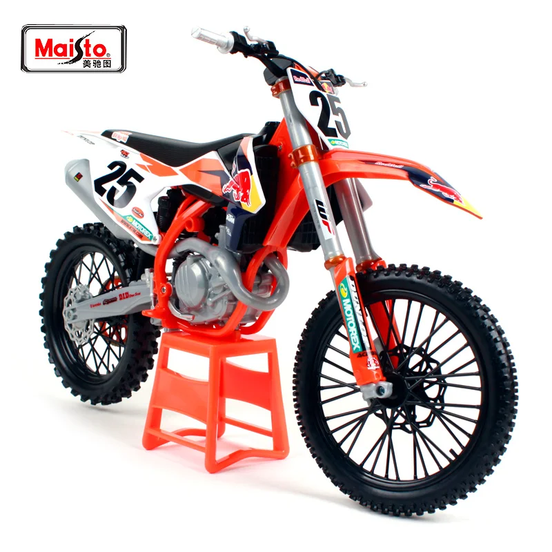 Maisto 1:6 Red Bull KTM Factory Racing 450 SX F 1 #25 # Marvin Musquin Внедорожный гоночный мотоцикл модель