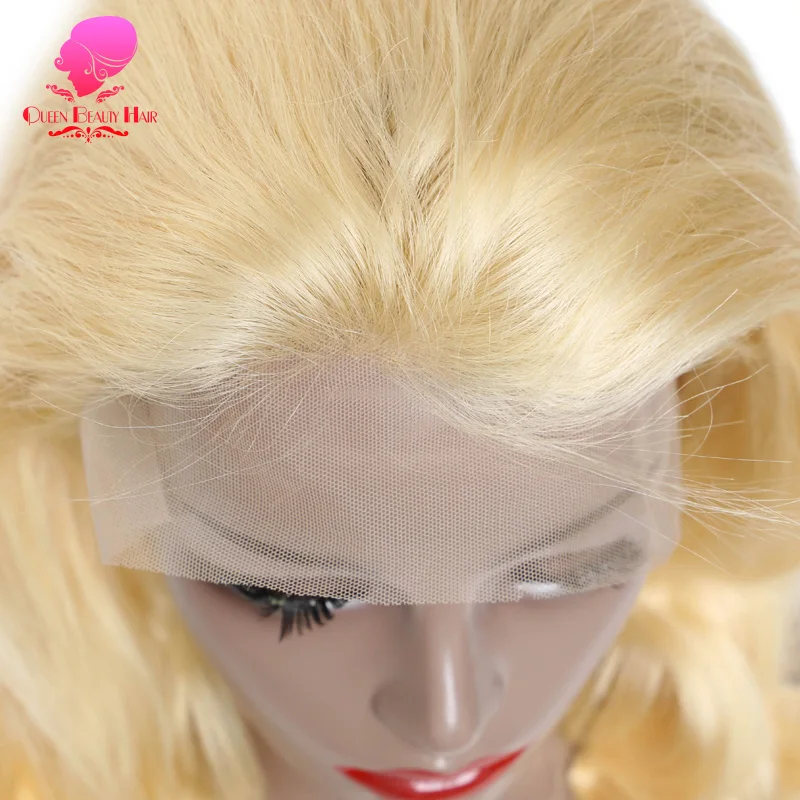 QUEEN BEAUTY preplecked кружевные парики человеческие волосы половина 613 блонд объемная