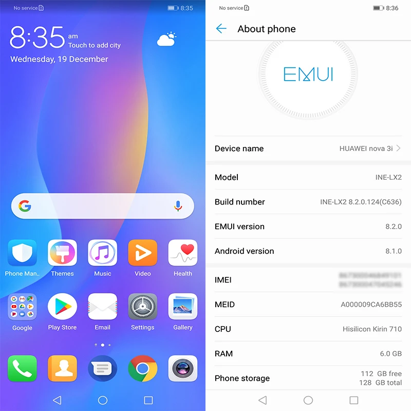 Глобальная прошивка Huawei Nova 3i мобильный телефон 4 Гб 128 Kirin710 Octa Core 6 3 дюймов Android 8 1