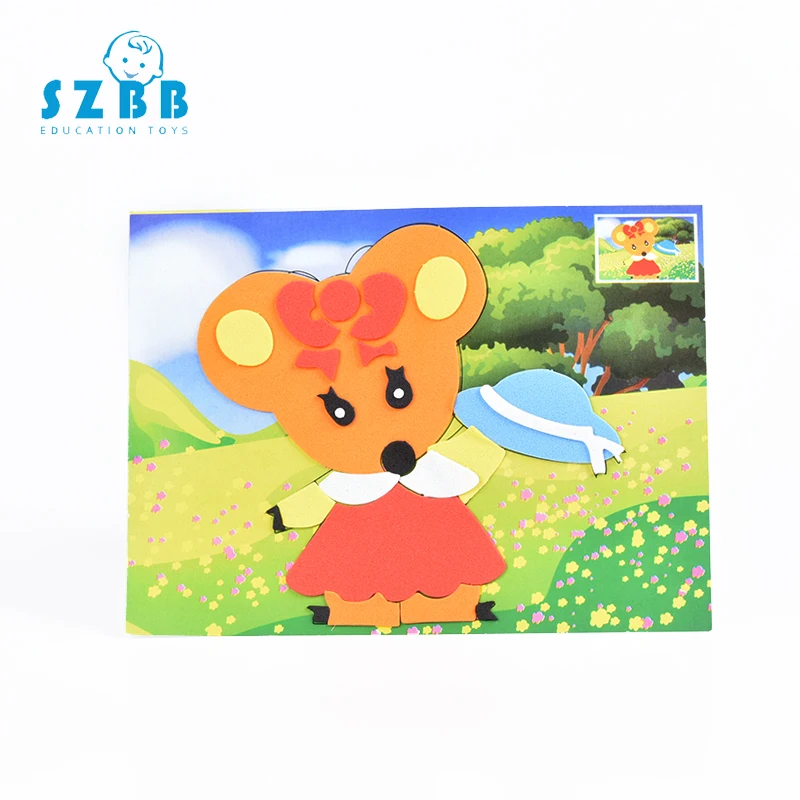SZ STEAM1pcs Дети DIY наклейки игрушки смешная игра ручная работа школа искусство класс