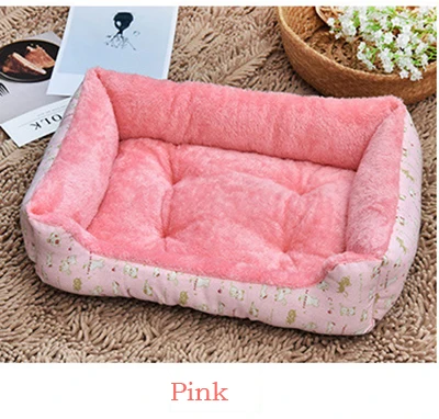 Pink Одежда высшего качества большой собаки породы кровать диван Коврики дом 6 Размеры теплый мягкий флис Кошка Pet Bed дом для малых и средних большой Pet Товары для собак Товары для кошек - Цвет: Pink
