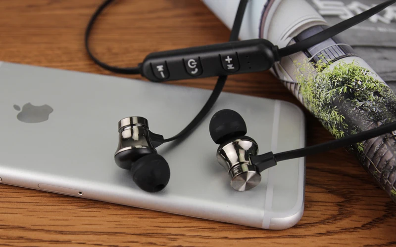 DAONO металлические спортивные Bluetooth беспроводные наушники с микрофоном магнитные вкладыши магнитные Bluetooth наушники гарнитура для мобильного телефона