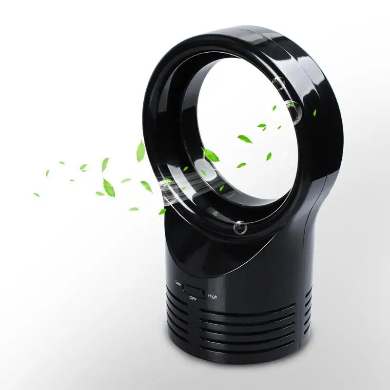 Портативный мини круглый вентилятор без пузырьков Настольный охлаждения