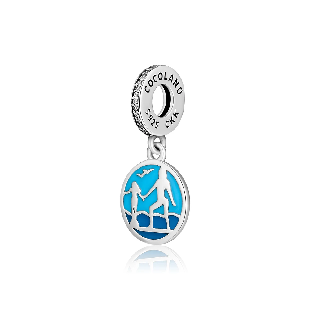 CKK 925 Sterling Silver Human &amp Mermaid Best friend Dangle Charm Fits Pandora Bracelet Charms Necklace for Jewelry Making Gift |