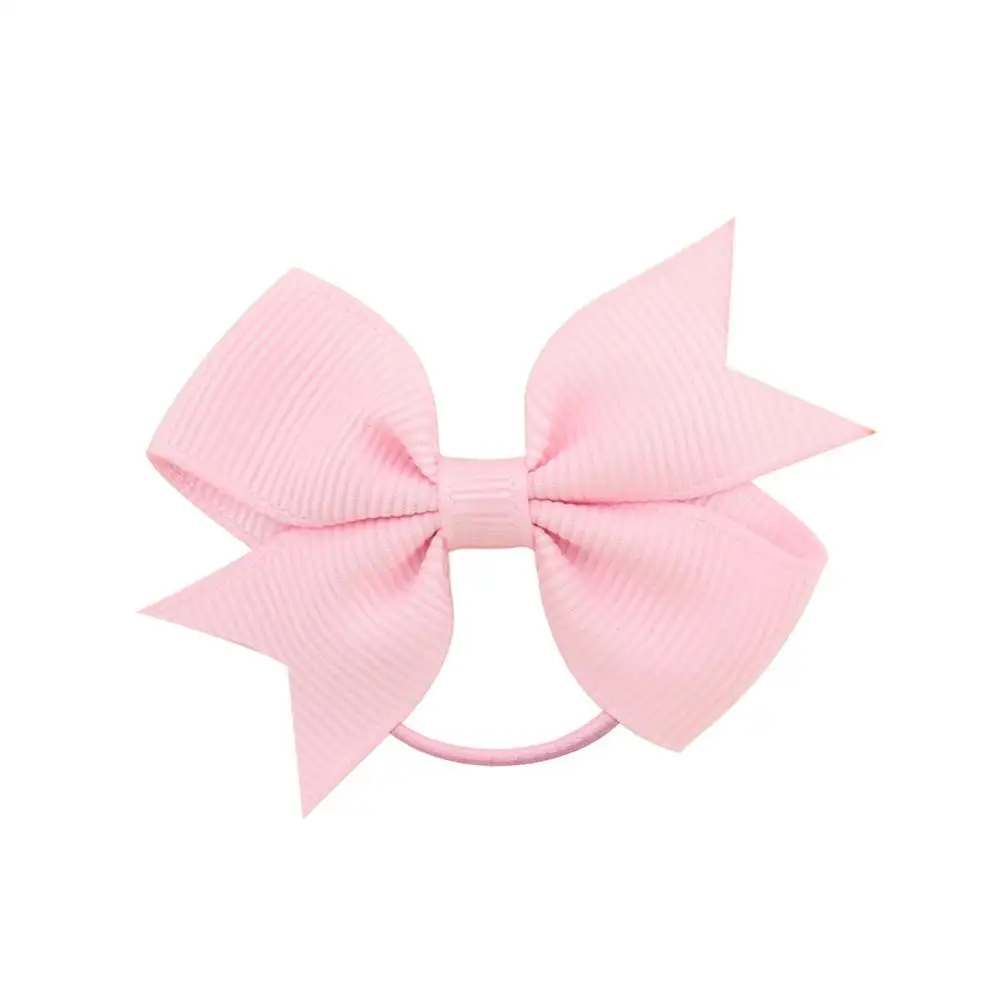 

20Pcs/Lot Handmade Princess Girl Boutique Grosgrain Ribbon Bow Elastic Hair Tie Rope Hair Band Bow Knots Kids Hair Accessories