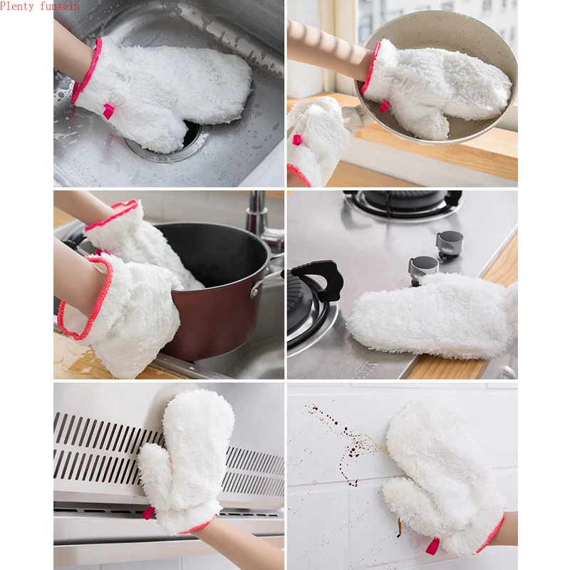 Бамбуковое волокно Водонепроницаемый не dip масло блюдо моющиеся перчатки Кухня