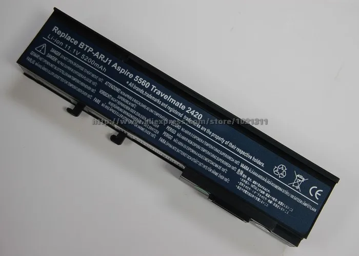 6-элементный Аккумулятор для ACER Aspire 2420 2920 2920Z 3620 3620A 3640 5540 5560 5590 Extensa 3100 4120 4620 4620Z 4630