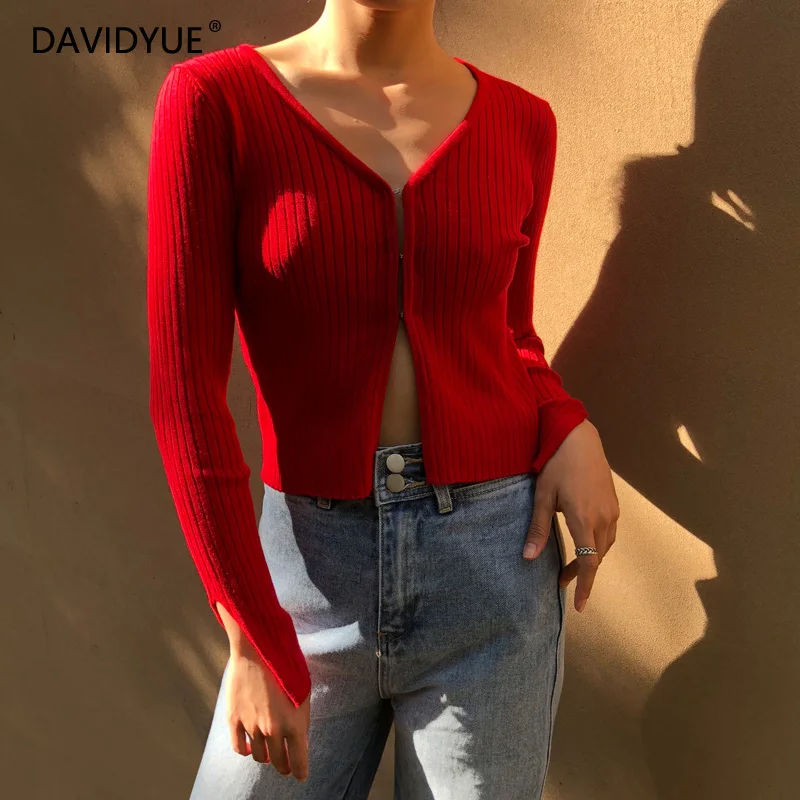 

Black Knitted Cardigan Women V Neck Sexy Cute Knit Crop Sweater Women Cardigans Korean Style Streetwear Clothing 2022