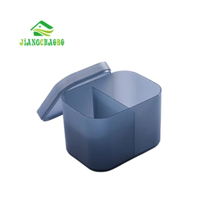 2 Grid M Blue Настольная Косметика Матовая Отделка Коробка для хранения туалетный столик уход за кожей ювелирные изделия прозрачная перегородка ящик для мусора - Цвет: 2 Grid M Blue
