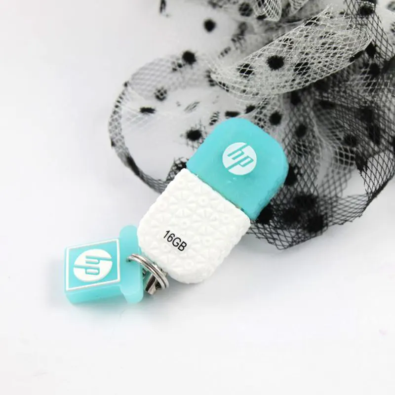 Hp флэш диск USB 2 0 16 ГБ 32 64 флеш накопитель V175w мороженое силиконовый прекрасный