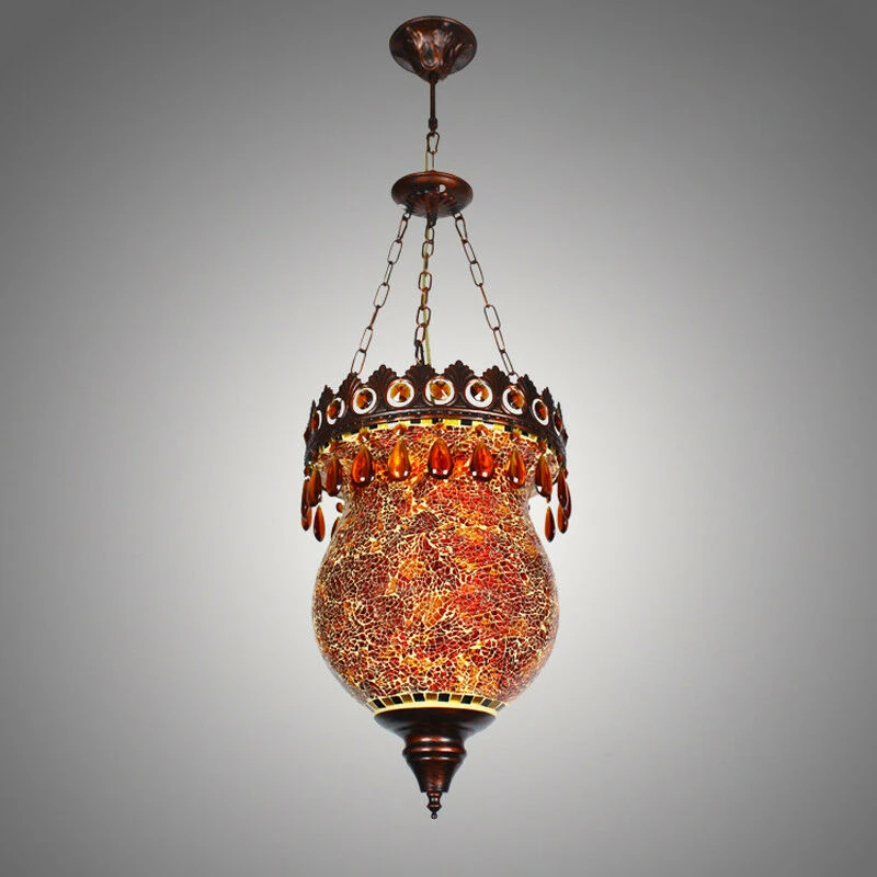 HAIXIANG LED Vintage Bohemia Lamps Turkish Moroccan Lighting Pendant Light Bedroom Hallway Ceiling Lamp AC110-240V | Освещение