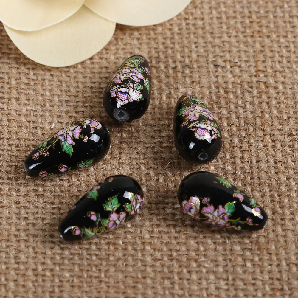 DoreenBeads акриловая живопись винтажные японские разделительные бусины Tensha капля