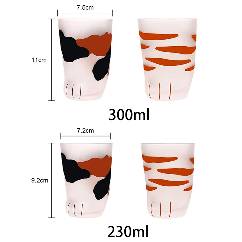 JOUDOO Creative Cute Cat Paws Glass Tiger Mug Office Coffee Tumbler Personality Breakfast Milk Porcelain Cup Gift 35 | Дом и сад