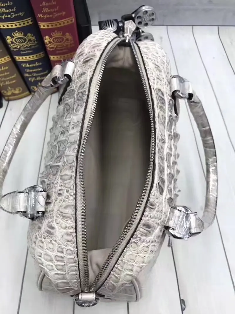 Необычная натуральная кожа аллигатора женский кошелек Подушка настоящая крокодиловая кожа женская сумка с верхней ручкой женская большая сумка на одно плечо