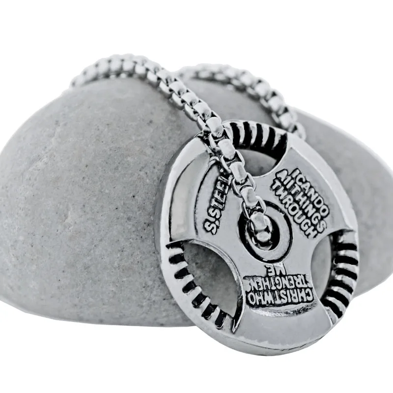 Мужские и женские ожерелья для бодибилдинга тяжёлая атлетика из нержавеющей