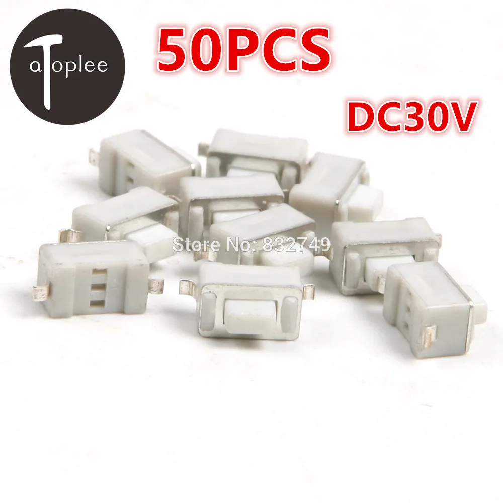 Оптовая продажа 100 шт. DC30V 1.0A SMD поверхностное крепление Тактильный кнопочный