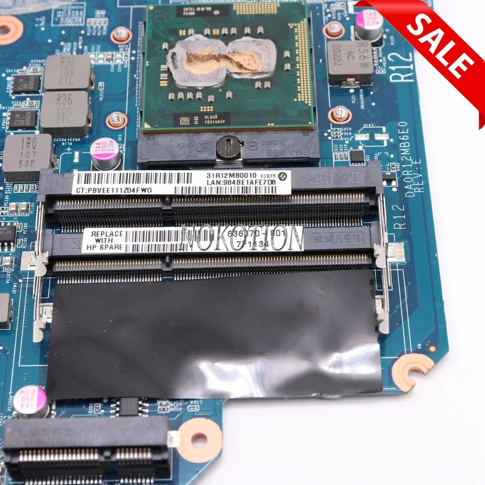 Материнская плата NOKOTION 636370 001 для ноутбука HP G4 1000 G6 G7 материнская HM55 чипсет DA0R12MB6E0