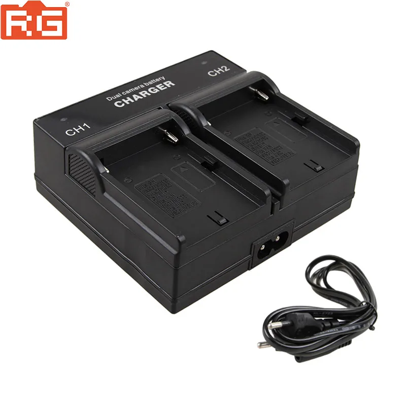 Двухканальное зарядное устройство с ЖК-дисплеем для SONY NP-F550 F970 F960 F770 F750 F570 FX1000E |