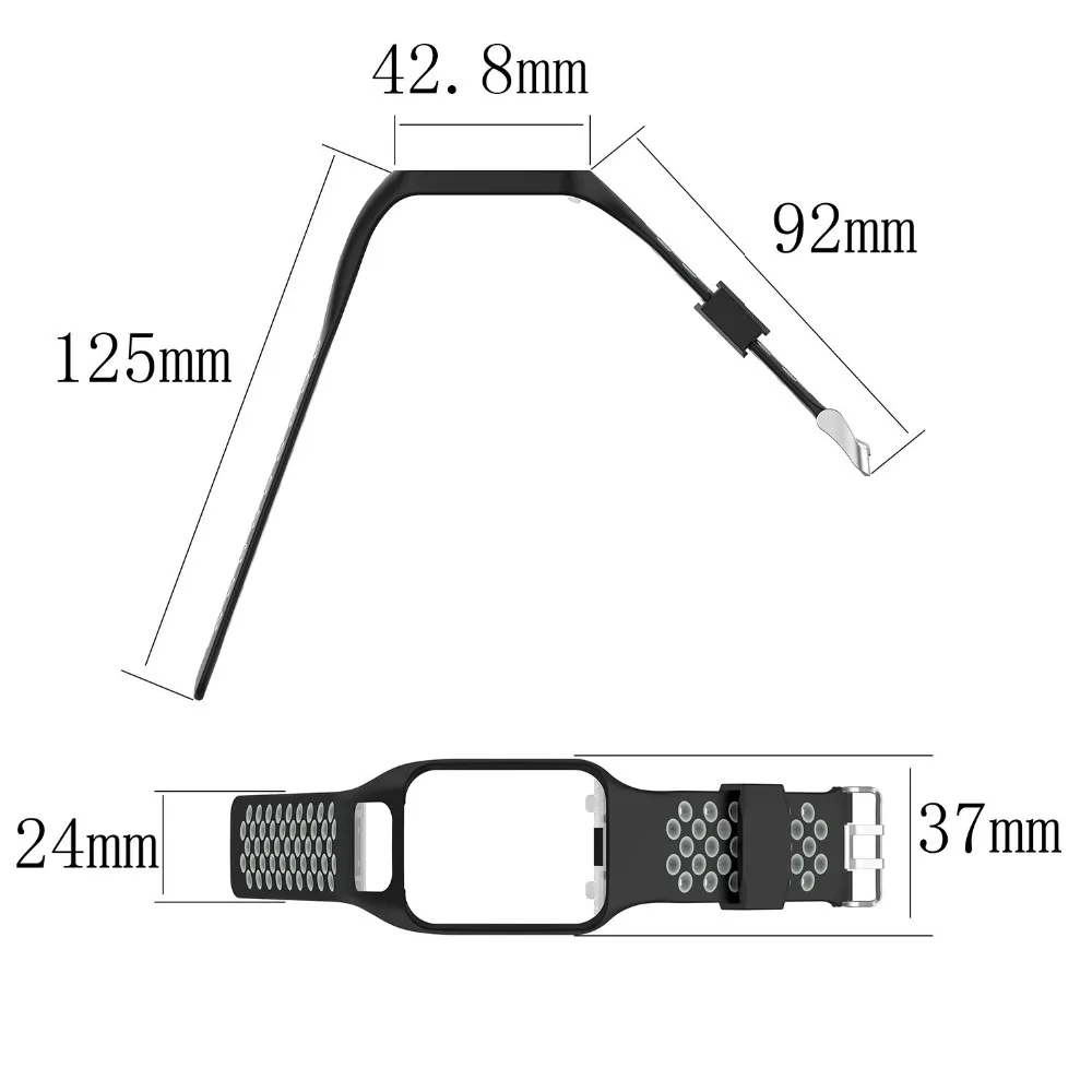 Replacement Silicone Soft Wristband for spark runner2/3 Adventunrer golfer2 Ventilate Two-Color Sport Strap 4.23 | Электроника