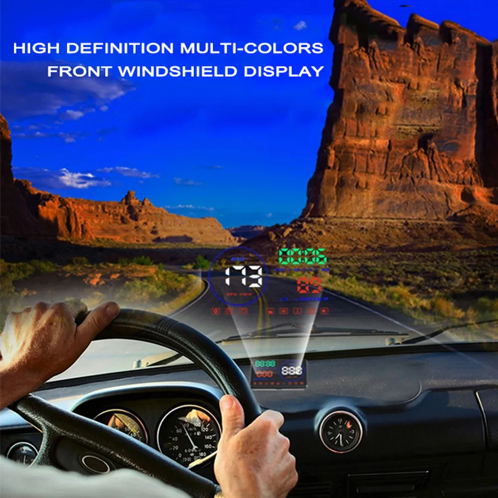 Универсальный автомобильный HUD Дисплей gps скорость метр лобовое стекло цифровой автомобильный проектор скорости превышения скорости сигнализации для всех транспортных средств