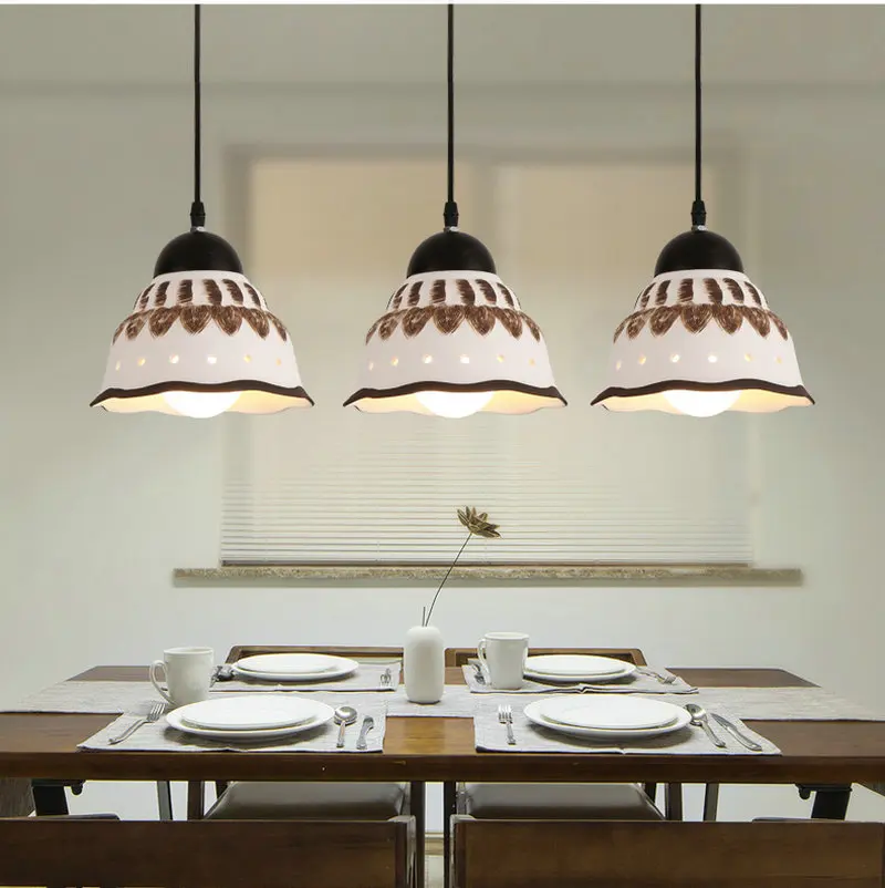 Светодиодная Подвесная лампа luminaria lustre White ceramic abajur современная люстра кухонная