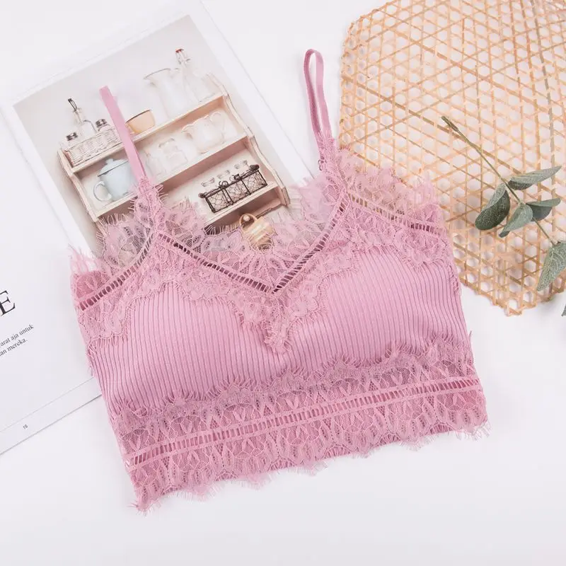 2019 женский красивый укороченный топ на спине кружевные топы без косточек майки