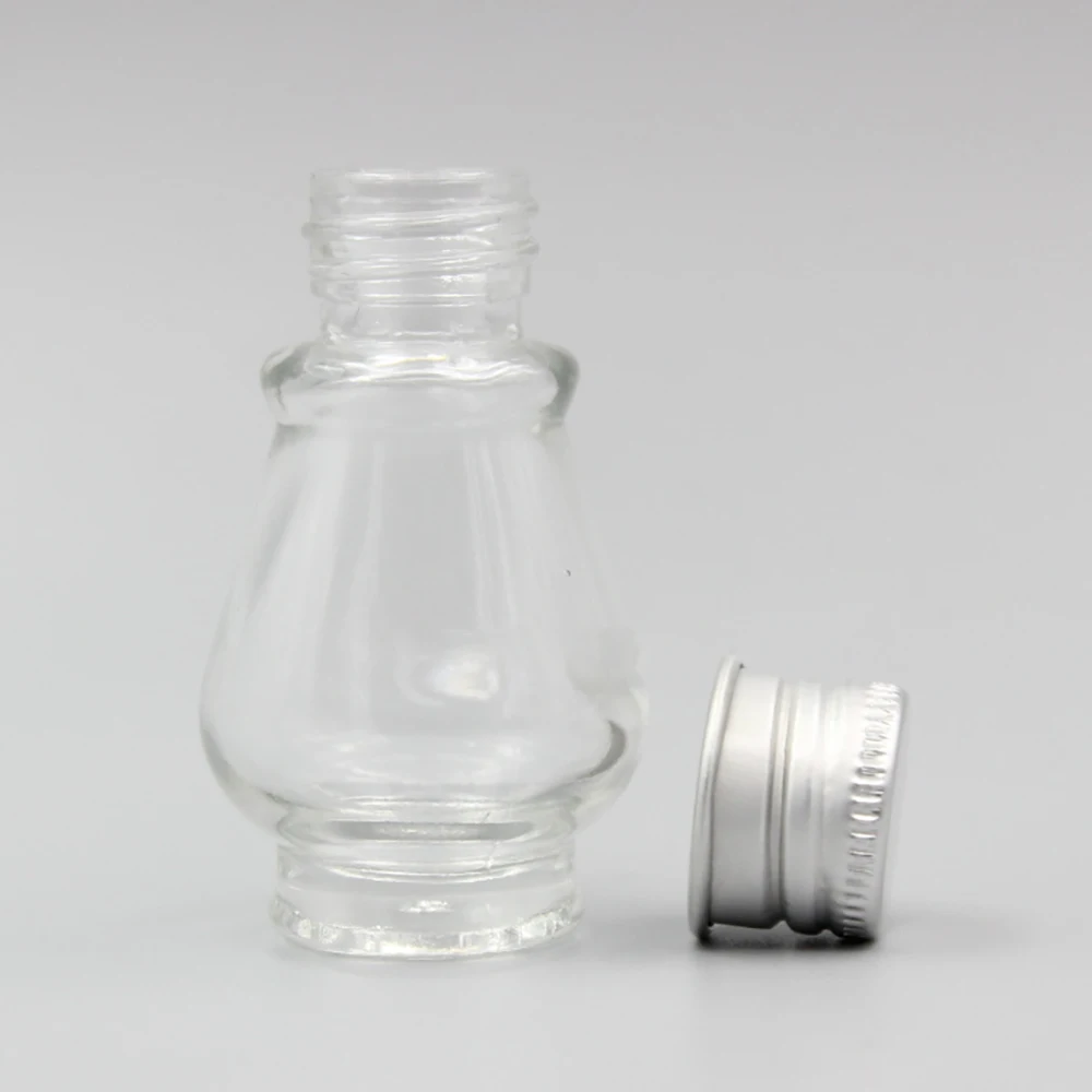 Body Care Packaging 10ml Clear Glass Bottle with Aluminum Cover