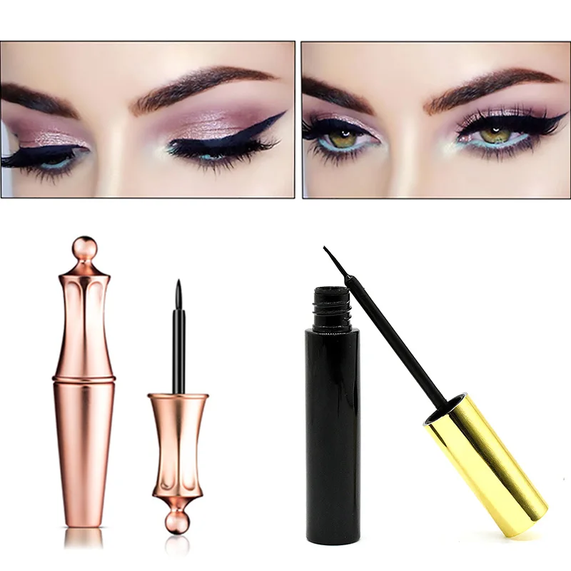 Магнитная жидкая подводка для глаз водонепроницаемая гладкая розовое золото