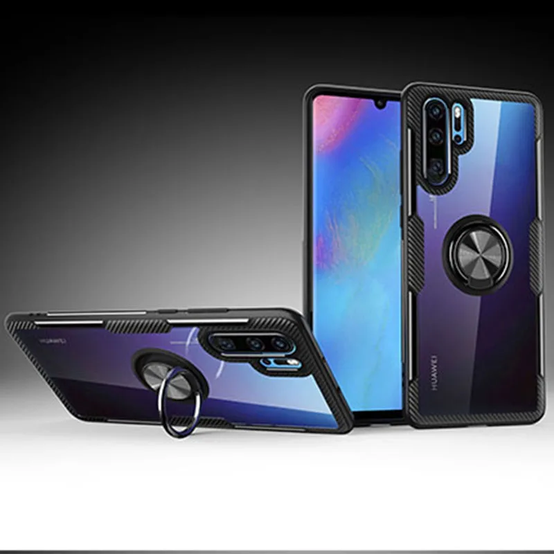 Закаленные линзы чехол Kickstand чехол Невидимый палец кольцо крышка чехол для huawei P30 P30Pro Mate20 Mate20pro P20 P20Pro P20lite